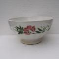 Ancien bol a cotes sur pied douche decor frise fleurs et feuillage 1