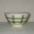 Ancien bol a cotes sur pied douche decor torchon traits verts a 1