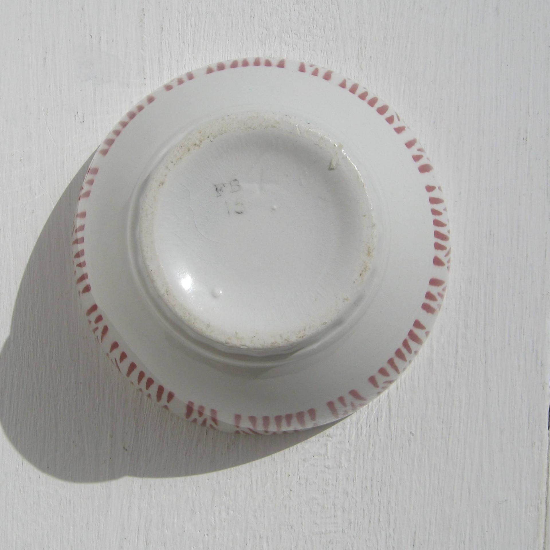 Ancien bol frise rouge bordeaux badonviller fb 15 2