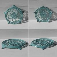 Ancien dessous de plat fonte emaillee 2