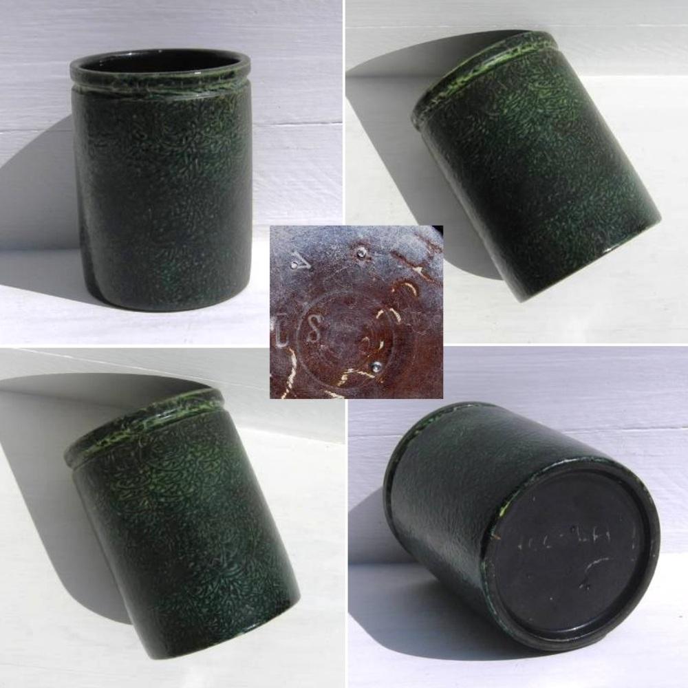 Ancien et rare pot a confiture en ceramique d accolay epoque zazou 2