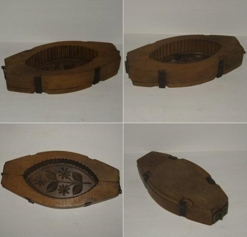 Ancien moule a beurre en bois 2