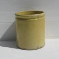Ancien pot à confiture en terre vernissée jaune produits Noguier Viennois Lyon NOVIA NV (1)