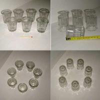 Ancien pot a confiture miniature en verre a facettes 2