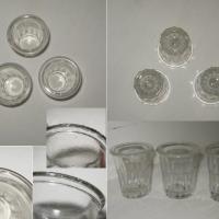 Ancien pot a confiture miniature en verre a facettes 3