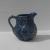 Ancien pot a creme bleu en barbotine de onnaing 1