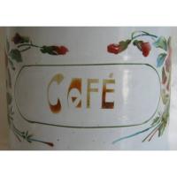 Ancien pot a epices en tole emaillee cafe decor pensees 6