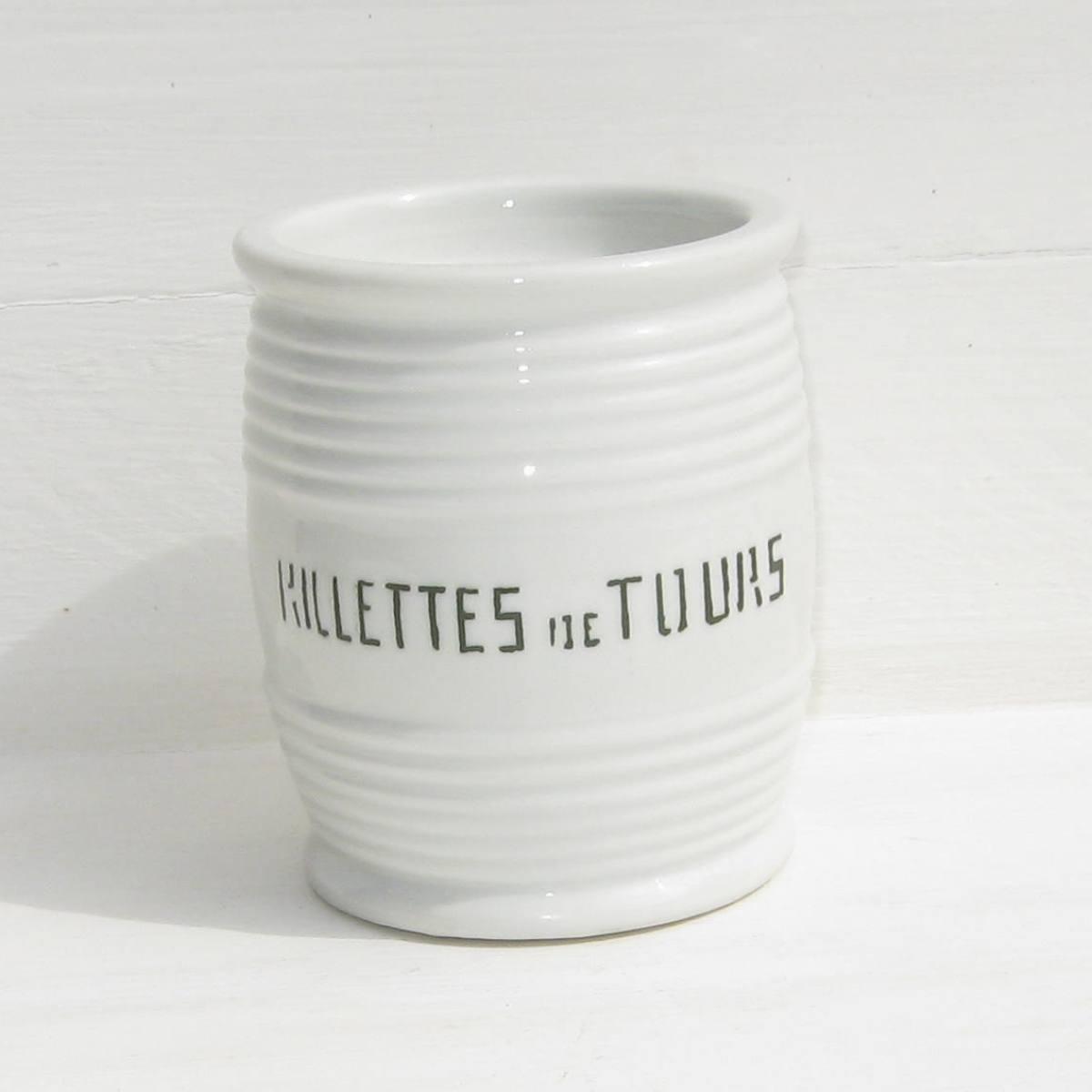 Ancien pot de rillettes de tours en ceramique ets barbier freres 1