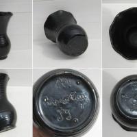 Ancien vase en ceramique noire d accolay annees 50 b