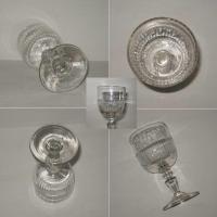 Ancien verre a pied a vin ou a eau a 2