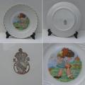 Ancienne assiette a dessert decor enfants bouderie 1