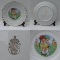 Ancienne assiette a dessert decor enfants en promenade 1