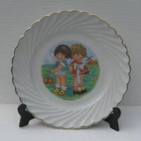 Ancienne assiette a dessert decor enfants hesitation 1
