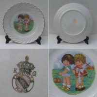 Ancienne assiette a dessert decor enfants hesitation 2