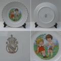 Ancienne assiette a dessert decor enfants oh les belles fleurs 1