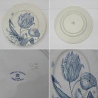 Ancienne assiette creil et montereau service tulipes 2