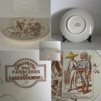 Ancienne assiette n 9 serie chasseurs uc sarreguemines 2