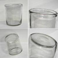Ancienne baratte a beurre en bois metal et bol en verre souffle 4