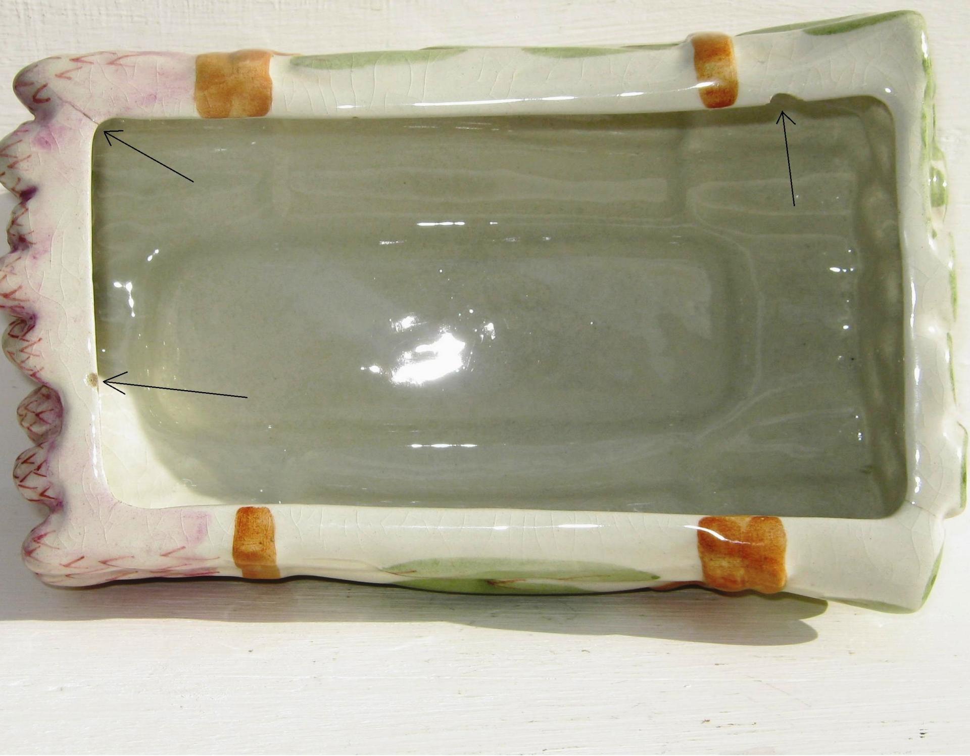 Ancienne boite a asperges en barbotine ou sauciere 8