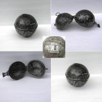 Ancienne boule a riz metal etame 2