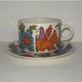 Grande tasse à chocolat et sous tasse Acapulco Villeroy et Boch années 70 vintage