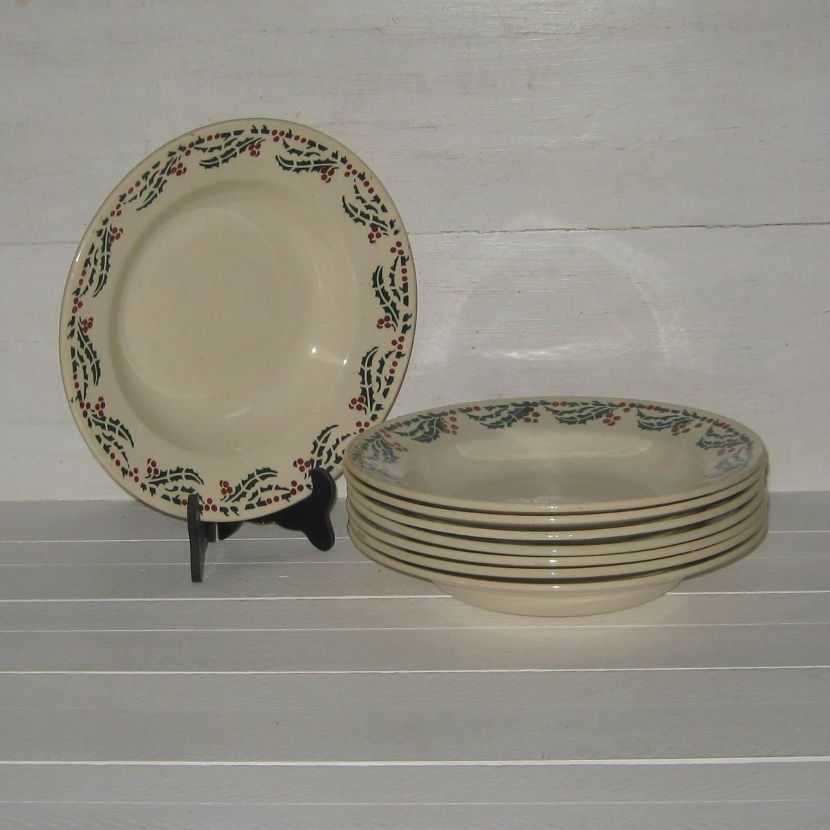 Assiette creuse modele houx moulin des loups 1