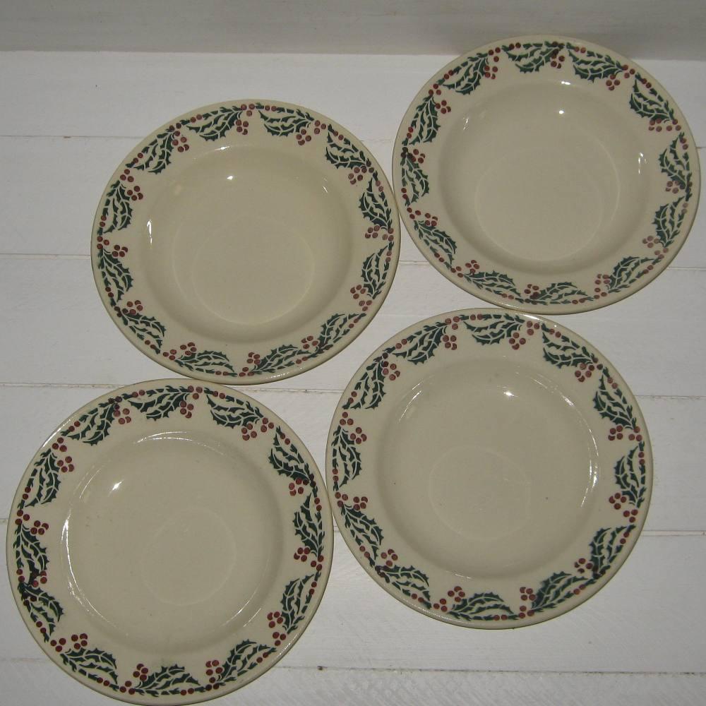 Assiette creuse modele houx moulin des loups 4