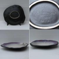 Assiette pol chambost rebord mauve 2