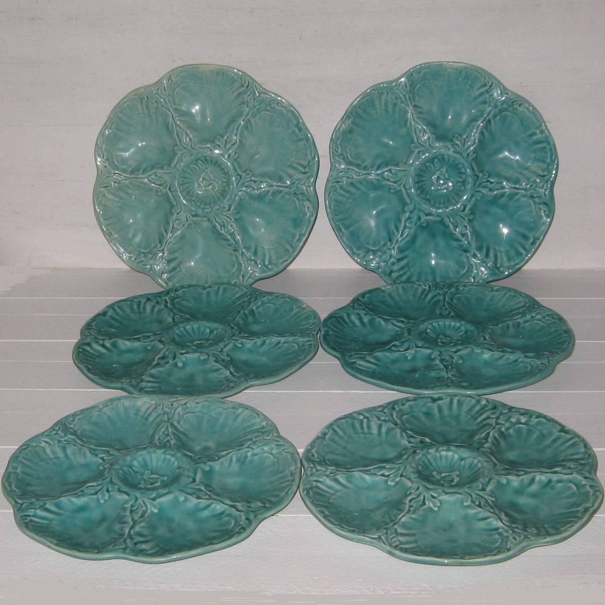 Assiettes a huitres gien lot a 3