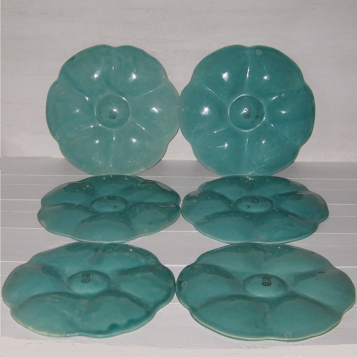 Assiettes a huitres gien lot a 4