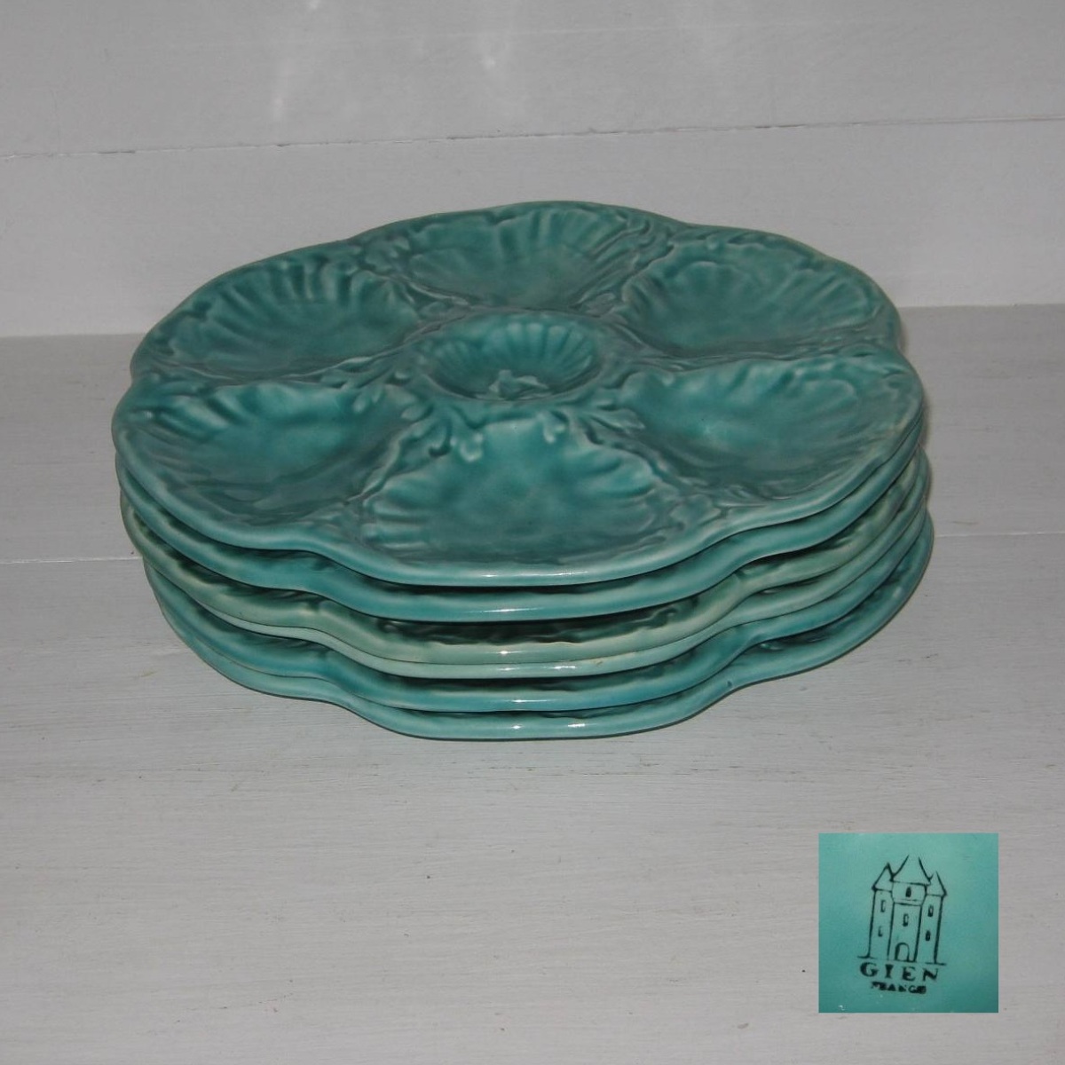 Assiettes a huitres gien lot b 2