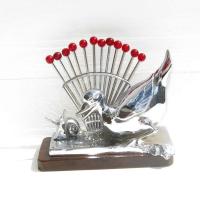 Benjamin rabier service a escargots art deco en metal chrome muni de ses douze piques 1