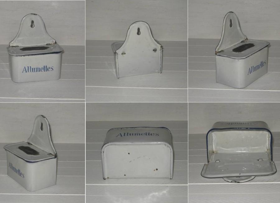 Boite a allumettes en tole emaillee 2