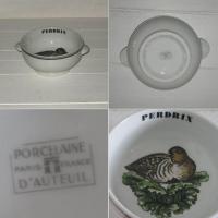 Bol a oreilles porcelaine d auteuil perdrix 2