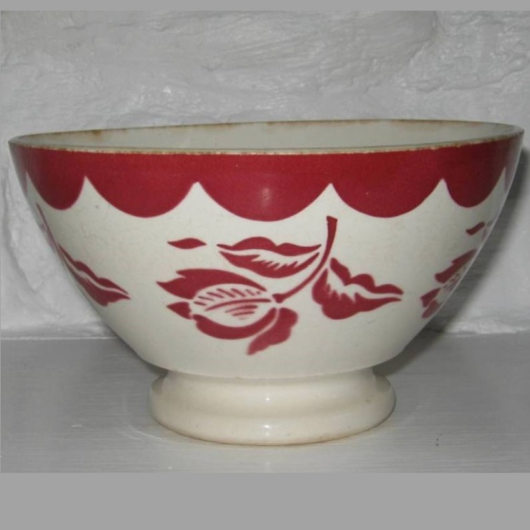 Bol digoin fleur rouge