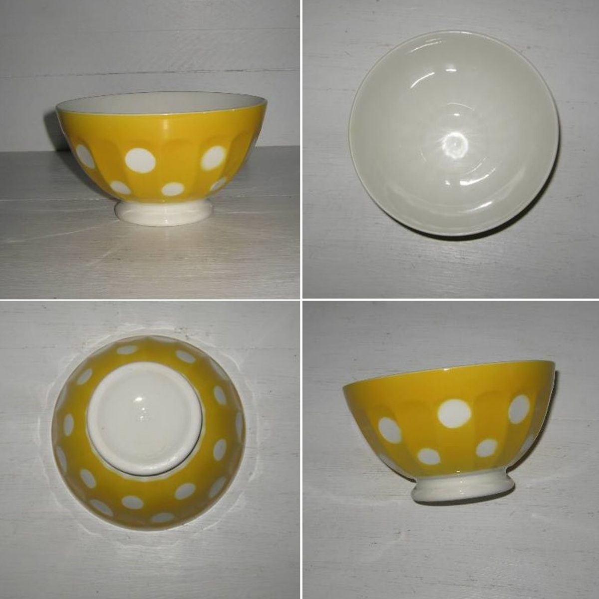 Bol jaune a pois blancs 2