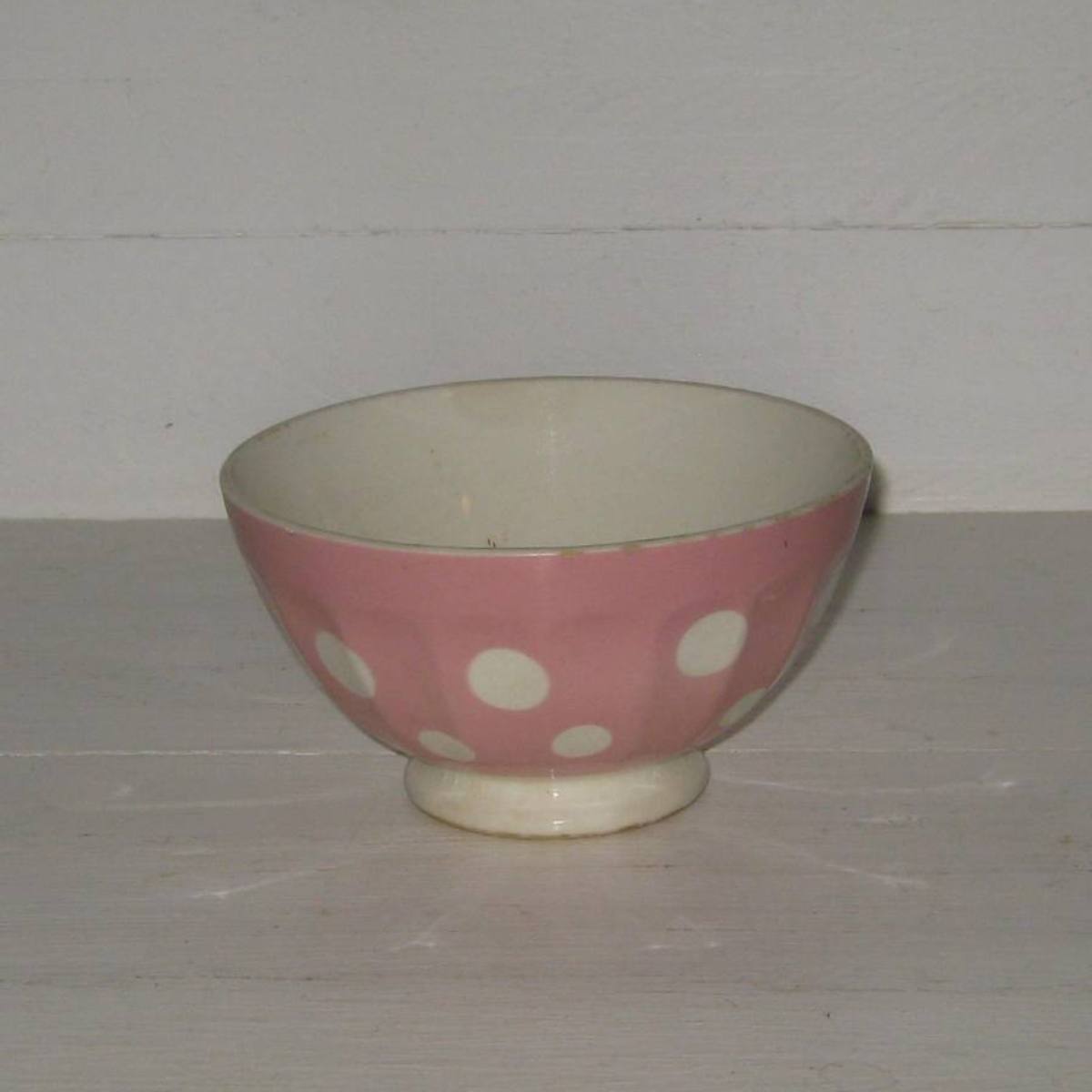 Bol rose a pois blancs digoin sarreguemines 1 copie