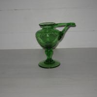 Bougeoir verre vert biot 1a