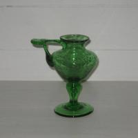 Bougeoir verre vert biot 2a