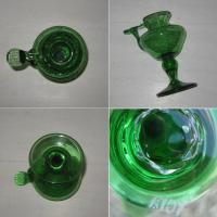 Bougeoir verre vert biot 2b