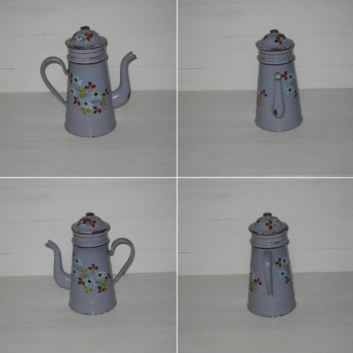 Cafetiere emaillee fond mauve 2