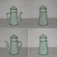 Cafetiere verte rebords verts fonces 2