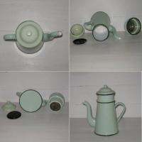 Cafetiere verte rebords verts fonces 3