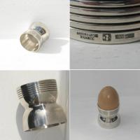 Coquetier diabolo art deco metal argente christofle collection gallia une frise 2