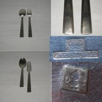 Couvert metal argente christofle gabon lot 3 b