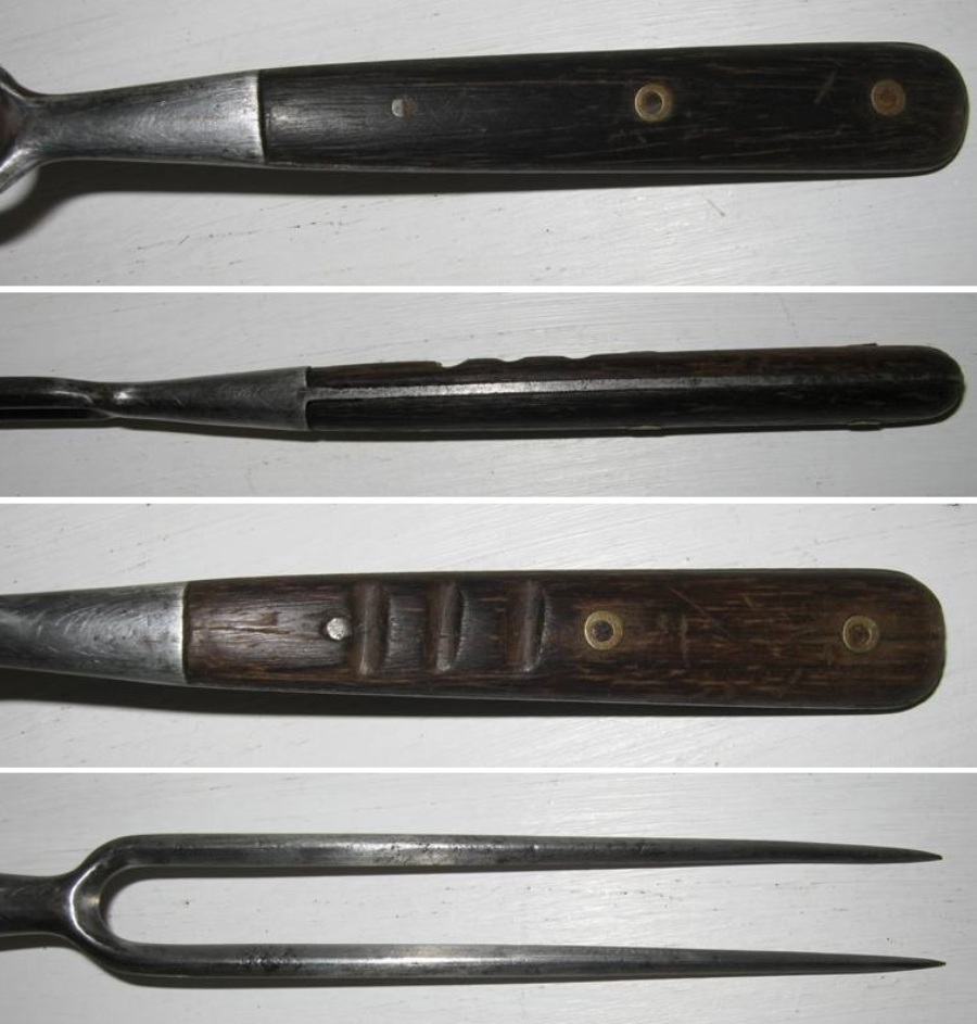 Fourchette a deux dents b