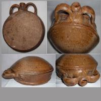 Gourde ancienne en gres de puisaye poterie 8