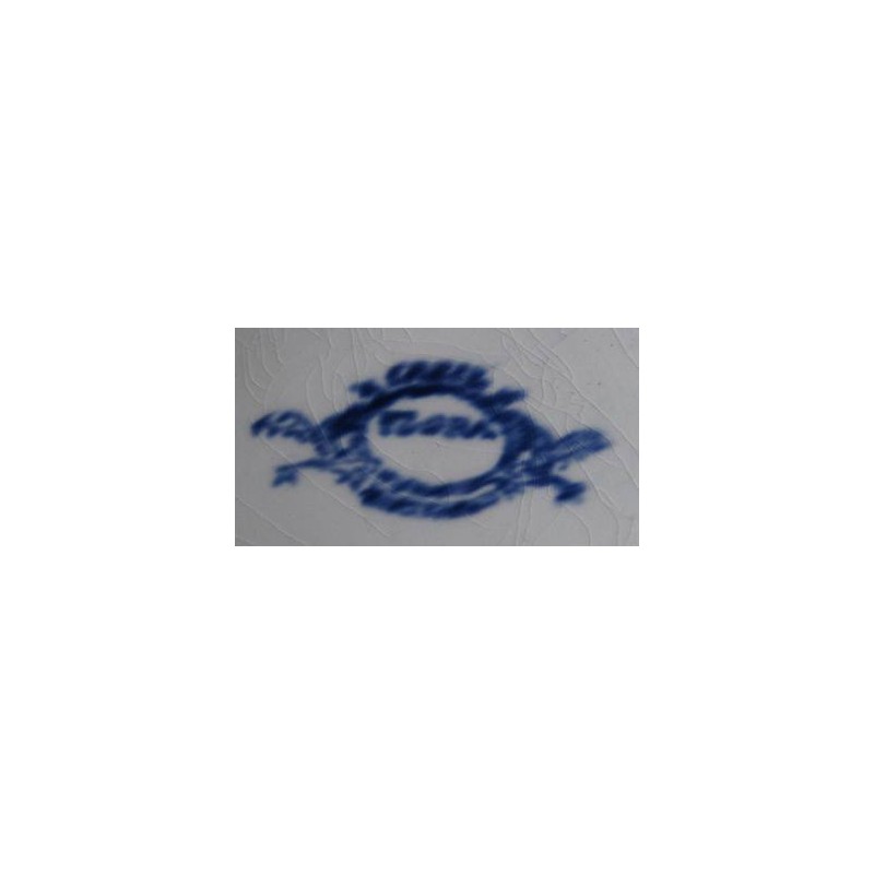 Grand plat rond provenant du service flora creil et montereau 4