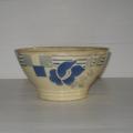 Ancien bol art déco fleurs bleues Digoin Sarreguemines