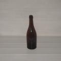Bouteille de vin 19ème en verre gravé pampres de vigne chiffrée RN